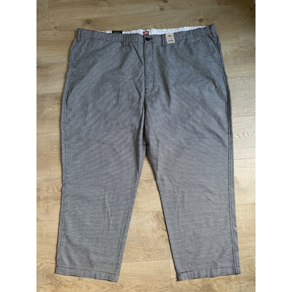 NWT Men Levi's XX Chino EZ Taper Pants Black Herringbone Big & Tall stretch 4XL‎